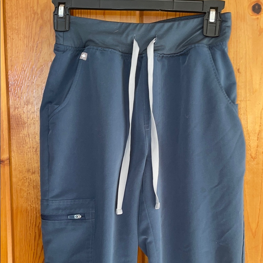 Navy/gray fig Blue Jogger Pants fig pants XS Zamora tapered pants nurse scrubs - Picture 2 of 9